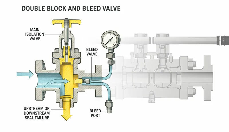 Relief-valve-in-double-block-and-bleed-system