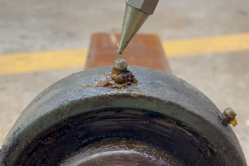 grease fitting holes